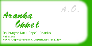 aranka oppel business card